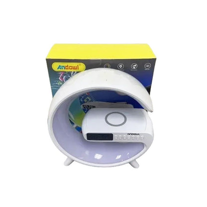 Andowl Ηχείο 4 σε 1 με Bluetooth, ασύρματο φορτιστή, ξυπνητήρι & ρολόι